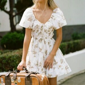 Sabo Skirt Floral White Dress